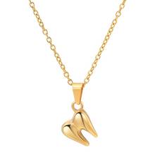 DOTSHE Tooth Pendant With Link Chain Yoga Jewelry Charm Necklaces  For Women Men Gold Silver Plated Party Necklaces 2024 - buy cheap