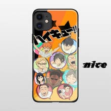 Haikyuu-funda de Anime para iPhone, carcasa de cristal para iPhone SE 6s 7 8 x xr xs 11 pro max Samsung s note 10 20 plus 2024 - compra barato