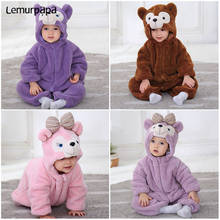 Infant Baby Clothes Winter Warm Romper Cartoon Bear Boys Girls ropa de bebe Baby Thicken Soft Jumpsuits Flannel Newborn 2024 - buy cheap