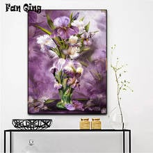 5d DIY Diamond Painting iris Diamond Mosaic Cross stitch Flowers full Square/round diamond Rhinestone Home Decor Picture 2024 - buy cheap