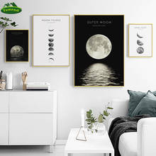 Nordic Moon Phase Canvas Posters and Prints Minimalist Luna Wall Art Abstract Painting Decoration Pictures Modern Home Decor 2024 - buy cheap