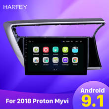 Harfey-Radio con GPS para TV Digital, dispositivo con pantalla táctil HD, Bluetooth, compatible con Carplay, TPMS, Android 10,1, 9,1 pulgadas, para 2018 Proton Myvi 2024 - compra barato