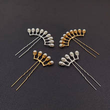 2PCS Metal Alloy Imitation Pearl Hair Sticks Vintage KC Gold/ Silver Color Hairpins For Women Headwear Decoration 2024 - buy cheap