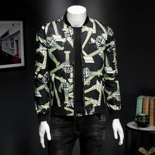 Men Floral 2020 Plus Size 5XL Pattern Jacket Gold Baroque Mens Jackets Party Club Jaqueta Bomber Moda Hombre Black 2024 - buy cheap