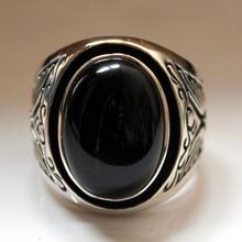 925 sterling silver inlaid with black onyx men vintage Thai silver personality ring Thai silver ring, silver ring for men 2024 - buy cheap