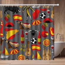 Animal Bullfight Fashion 3D Print Shower Curtain Bathroom Set With Waterproof Hook Bath Curtains Cartoon Kids African Funny 2024 - buy cheap