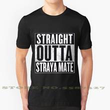 Модная Винтажная Футболка прямого кроя из Straya Mate, прямые черные австралийские футболки Aussie 2024 - купить недорого