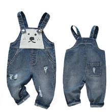2021 Spring Autumn Children Clothes Baby Boys Girls Cartoon Denim Pants overalls Infant Outfit Kids Bear Fashion Toddler Casual 2024 - buy cheap