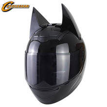 Мотоциклетный шлем для мужчин и женщин, Модный шлем, закрытый на все лицо, цвет черный 2024 - купить недорого