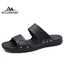 Albieree-Sandalias planas transpirables para hombre, zapatos ligeros de playa sin cordones, sandalias informales para caminar al aire libre, de verano 2024 - compra barato