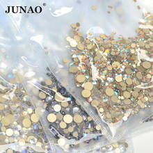 JUNAO 1400pc SS6 8 10 12 16 20 Moon Shade Color Mixed Size Crystals Nail Rhinestone Flatback Glass Stone For DIY Clothes Jewelry 2024 - buy cheap