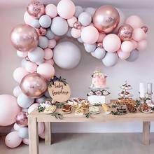 Guirnalda de globos de macarrón, arco de confeti de oro rosa, decoración de fiesta de cumpleaños y boda, suministros para Baby Shower, 169 Uds. 2024 - compra barato