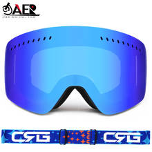 100% Brand Big Ski Fack Mask Double Lens UV400 Anti-fog Motocross Goggles Snow Skiing Snowboard Motorcycle Goggles Glasses 2024 - buy cheap