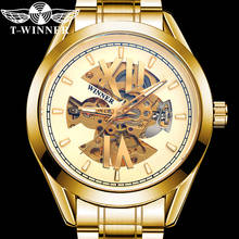 WINNER Automatic Mechanical Men Wristwatch Military Sport Male Clock Top Brand Luxury Gold Skeleton Fashion Man Watch Gift 8220 2024 - buy cheap