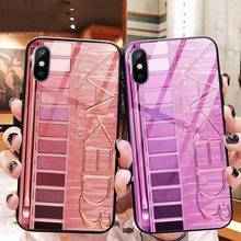 Paleta de sombra de ojos de maquillaje, funda de teléfono de vidrio templado para iphone 11, 12 PRO, MAX, X, XS, XR, 5C, 6, 6S, 7, 8 plus 2024 - compra barato