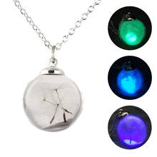 Roundness Glowing Long Pendant Necklace lucency Dandelion Personality Chain Necklace for Women Luminous Jewelry Accessories Gift 2024 - buy cheap