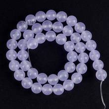 Natural Light Purple Chalcedony Stone Beads For Jewelry Making DIY Round Loose Spacer Beads Bracelet Necklace 4/6/8/10/12mm 15” 2024 - buy cheap