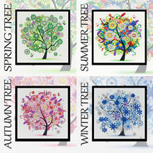 Four Seasons Tree Special Shaped 5D DIY Diamond Painting Spring embroidery Rhinestone Partial Drill Cross Stitch Kits Crystal 2024 - buy cheap