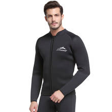 5mm Neoprene Wetsuit Jacket Front Zipper Long Sleeve Wetsuits Top Men's Black Wet Suits for Diving Surfing Snorkeling Swimming 2024 - buy cheap