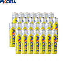Аккумуляторная батарея PKCELL, 28 шт., 1,2 В, Ni-MH, 3 А, aaa, NIMH, 600 мА · ч, батарея AAA с циклами, 1000 раз реальной емкости 2024 - купить недорого