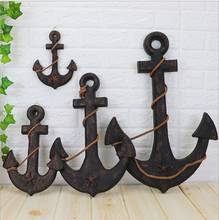 Barco de madeira para decoração estilo mediterrâneo, barco náutico com âncora para decoração de parede, jardim ou natação 2024 - compre barato