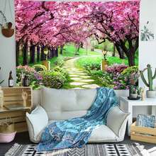 Simsant Nature Forest Tapestry Egyptian Pyramids Jungle Plants Art Wall Hanging Tapestries for Living Room Bedroom Home Decor 2024 - buy cheap