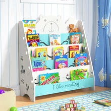 Children's cartoon book cabinet white child bookshelf floor household modern simple baby book corner bookshelf wood shelf 2024 - buy cheap