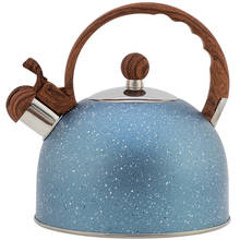 Modern Beautiful Blue Kettle Stainless Steel Water Heater Kettle Induction Glazed Stove Whistling Tea Chaleira Teapot EH50KE 2024 - buy cheap