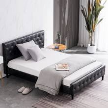 Marco de cama de Metal con cabeceros, muebles de dormitorio de tamaño doble, 193x115x92cm, Stock en EE. UU. 2024 - compra barato