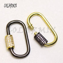 10pcs Bolt Lock clasp pendants carabiner crystal charm jewelry accessories Lock clasp Bolt for necklace making 5033 2024 - buy cheap