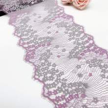 3y/lot Width 21cm Pretty No-Elastic Eyelash Lace Trim Lilac Skirt Hem For Dress Sewing Applique Costume Dress Fabric Lace Bjd 2024 - buy cheap