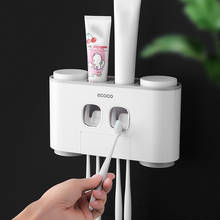 Dispensar automático de pasta de dentes, espremedor de pasta de dentes de plástico para parede, suporte para escova de dentes, acessórios para banheiro 2024 - compre barato