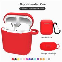 Silicone TPU Earphone Case with Carabiner Hook AirPods Bluetooth Wireless Headset Protection Cover For Air Pods Protective Cases 2024 - buy cheap