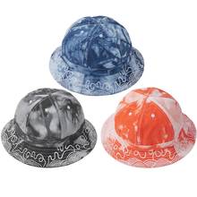 Men Women Tie-Dye Bucket Hat Wavy Stripes Print Outdoor Sunscreen Hat Casual Short Brim Round Top Harajuku Hip Hop Fisherman Cap 2024 - buy cheap