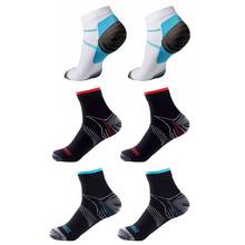 1 Pair Mens Plantar Fasciitis Elastic Compression Low Cut Short Ankle Socks Arch Support Athletic Gym Sports Running Breathable 2024 - buy cheap