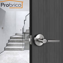 Probrico Solid door handle for interior doors Front back door Lever with adjustable latch Wooden door keyless Locks 2024 - buy cheap