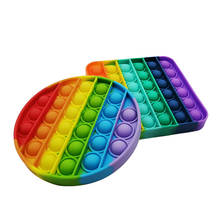 Rainbow Push Bubble Pops Fidget Sensory Toys For Autisim Special Needs Anti-stress Game Stress Relief Squishy Fidget Toys 2024 - buy cheap