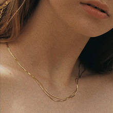 Gargantilla Simple de Color dorado para mujer, collar de cadena geométrica, joyería de fiesta, regalos, novedad 2024 - compra barato