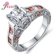 Brand 925 Sterling Silver Sparkling Rings For Women Girls Brilliant CZ Crystal Wedding Engagement Zircon Jewelry 2024 - buy cheap