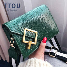 Women Shoulder Bag Crocodile Pattern Flap Messenger Bag Vintage Ladies Crossbody Bag Office Casual Female Top-Handle Bags 2024 - buy cheap