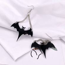 Glitter Black Bat Drop Earrings Fashion Night Club Hip Hop Acrylic Women Dangle Earrings 2024 - buy cheap