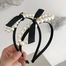 Pearl Bowknot Headbands Fashion Hair Accessories Women's Thin Edge Three-dimensional Cute Hairband Wild Hair Bands Headwear New 2024 - buy cheap