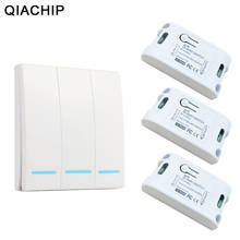 QIACHIP 433Mhz Smart Wireless Switch Light RF Remote Control AC 110V 220V Receiver Wall Panel Push Button Bedroom Ceiling Lamp 2024 - buy cheap