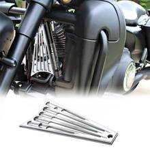 Cubierta de parrilla de Marco CNC cromado para motocicleta, para Harley Touring Street Road Glide 2014-2016 2024 - compra barato