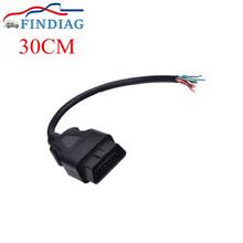 Ferramenta de cabo de diagnóstico de fio, obd ii scanner automático cabos 30cm odb2 16 pinos obd2 adaptador abertura plugue macho conector do cabo 2024 - compre barato