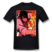Camiseta para homem coringa fumante 100% algodão crewneck fogo força shinra infernals akitaru anime tshirt 6xl engraçado roupas tamanhos grandes 2024 - compre barato