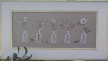 Kit de artesanato diy com 5 flores, 14/18/16/22/25/28ct de algodão, ponto cruz, bordado, kit de costura 2024 - compre barato