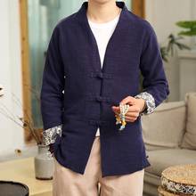 Cotton Men'S Wadded Jacket Traditional Chinese Tang Suit Coat Kung Fu Tai Chi Uniform Male Winter Thick Jacket Parkas KK3252 2024 - buy cheap