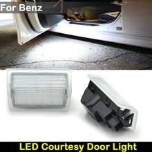 Luz LED blanca para puerta de coche, lámpara de cortesía para Benz C-CLASS W204, A-CLASS, W176, B-CLASS, W246, E-CLASS, W212, GLE, M-CLASS, W166 2024 - compra barato