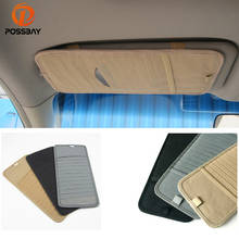 POSSBAY Car Sun Visor Glass Pen 12CDs DVD Card Case Multifunctional Storage Holder Clip Bag Auto Organizer Wallet Clip 2024 - buy cheap